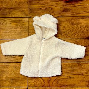 Old Navy fleece, White, Size 3-6 mo